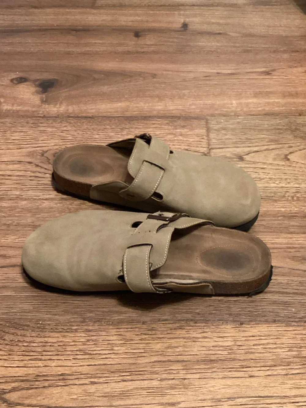 Men's Slip-On Clog in Light Tan with Adjustable Strap